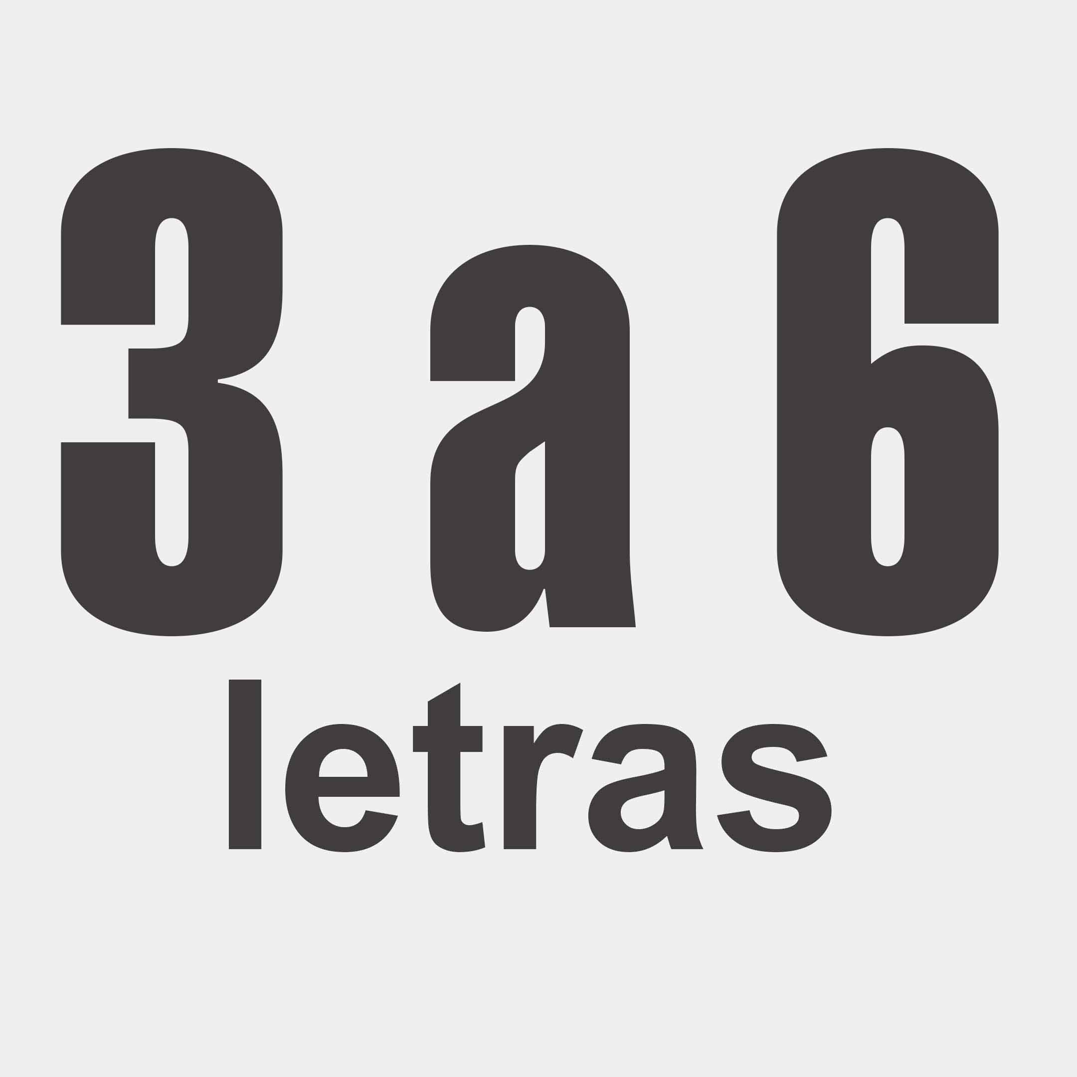 Nombres de 3 a 6 letras