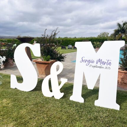 Letras boda madera