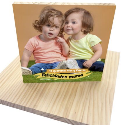 cuadro madera personalizado cuadrado 20x20cm de 18mm con impresión fotográfica